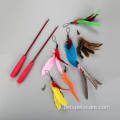 Riemutioni di piume Feather Teaser Retrable Pole Cat Toy